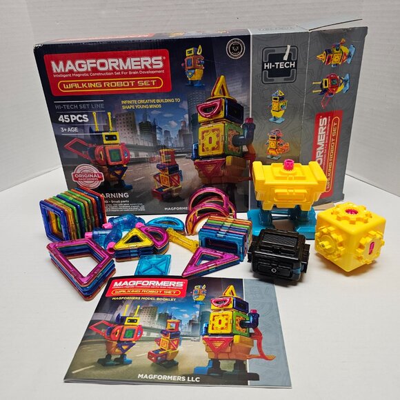 Magformers Magnetic Construction 3D Brain Development Walking Robot Hi Tech Set - Picture 3 of 13